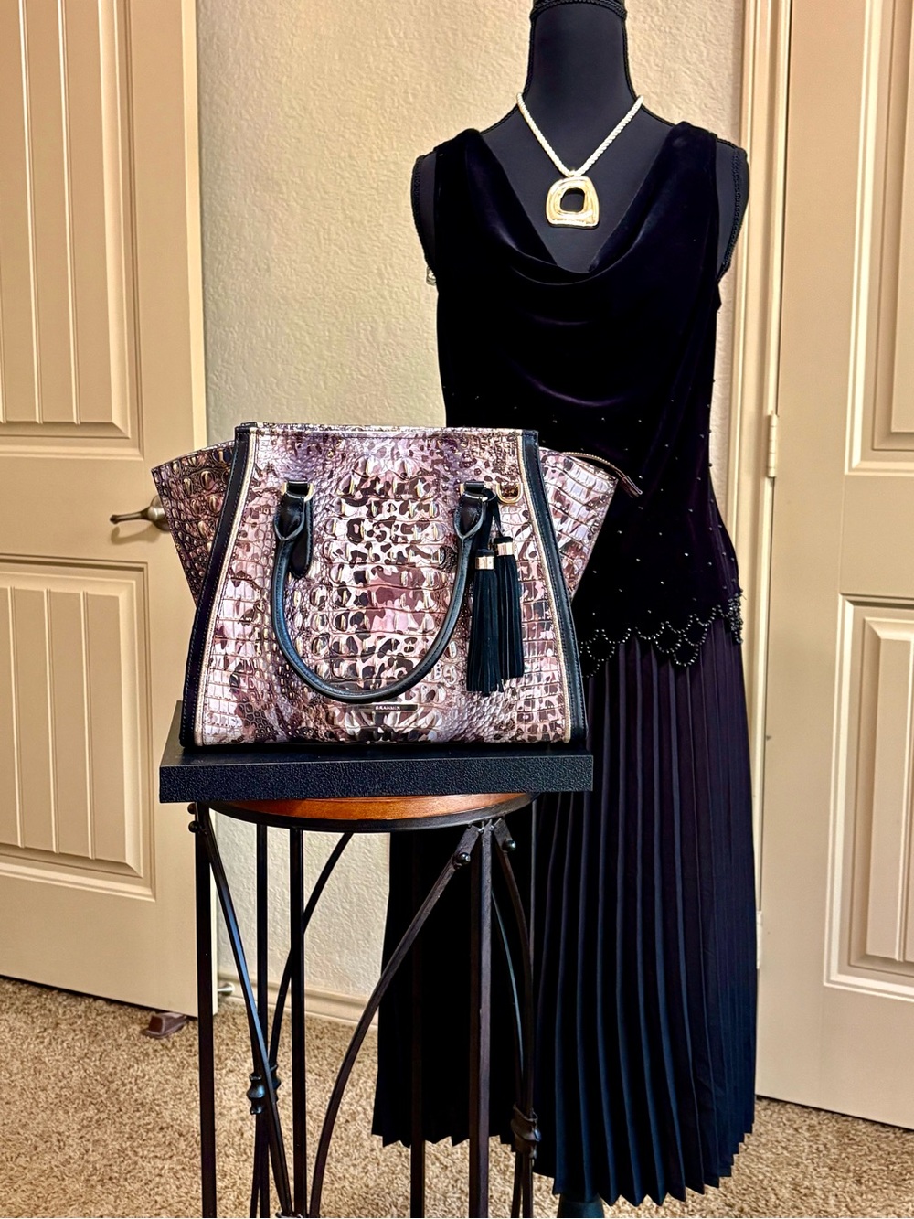 NWT Brahmin Pricilla and matching Veronica wallet in Nocturnal Mistaya